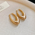 Double Teardrop Hoop Earrings in Gold and Silver Tone view 6