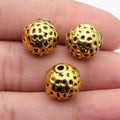 Hammered Round Spacer Beads in Two Antique Finishes view 3
