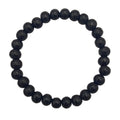 Black Wooden Bead Stretch Bracelet Elastic Round Beads view 5