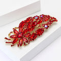 Large Crystal Leaf Spray Brooch in Nine Colors for Jackets Scarves and Lapels view 3