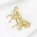 Enamel Horse Brooch Red Green Gold Tone Saddle Metal Pin view 4