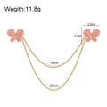 Pink Gold Tone Butterfly Four Designs Metal Brooch Pin view 2