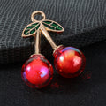 Cherry Charm Pendant Enamel Leaf Resin Beads Two Colors view 4