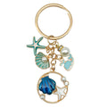 Blue and Pink Shell Dolphin Mermaid and Starfish Keychains view 5