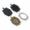 Sunburst Oval Pendant Tray Jewelry Making Components view 5