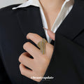 Gold Beaded Ball Chain Open Ring Fringe Tassel Style view 3