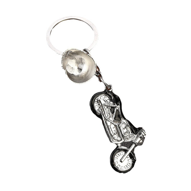 Metal Motorcycle Model Keychain Creative Harley Style Key Ring