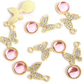 Polished Gold Silver Butterfly Alloy Charms in 18 Styles view 8