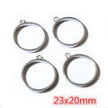 Steel Tone Open Geometric Pendant Frames in Twelve Shapes view 11