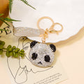 Rhinestone Panda Head Keychain Gold Hardware Many Options view 9