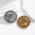 Gold Tone Eye Two Designs Metal Brooch Pin 3.9 cm for Jackets and Lapels view 5