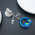 Transparent Blue Headphone and Music Note Clip Keychain Eight-Color Collection view 4