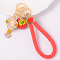 Persimmon Ruyi Keychain Gold Clasp Braided Cord Options view 2