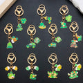 Eight Green Clover Hat and Beer Metal Keychain Designs view 2