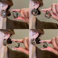 Animal Print Hoop and Geometric Earrings in Twenty Three Styles view 3