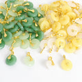 Polished Gold Round Disc Alloy Charms in 4 Styles for Jewelry Crafts view 3
