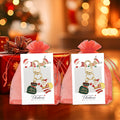 Gold Enamel Santa Gift Bag Merry Christmas Keychain view 2