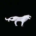 Striped Enamel Tiger Brooch A Long Striped Walking Tiger In Glossy Enamel view 2