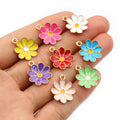 Colorful Daisy Enamel Alloy Charms in Nine Color Options view 2
