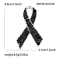Crystal Awareness Ribbon Brooch In Six Colorways Decorative Lapel Pin view 7