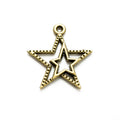 23x21mm Hollow Double Star Alloy Charm Pendant