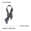 Black Crystal Ribbon Bow Brooch Decorative Clothing Pin view 6