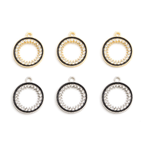Reverse or size view of the circle charms