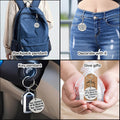 Round Wooden Sisters By Heart Quote Keychain, Two Package Styles view 2