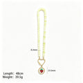 Colorful Round Bead Necklaces With Seven Novelty Gold Tone Pendants view 11