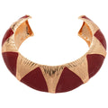 Gold Enamel Geometric Open Cuff Bracelet Six Styles view 5