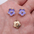 Enamel Metal Flower Charms in Five Bright Color Options view 8