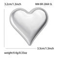 Polished Puffed Heart Brooch in Silver and Gold for Jackets and Scarves view 5