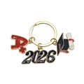 Enamel A Plus Grad Cap Diploma Keychain With Year Charm view 5