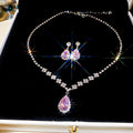 Eight Mixed Teardrop Flower Heart Crystal Necklace And Earring Designs view 1