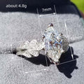 Silver Tone Marquise Clear Stone Leaf Band Ring Jewelry view 5