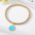 Gold Tone Beaded Smiley Butterfly Unicorn and Rainbow Bracelets view 5