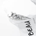 Red Silver Tone Cat Crystal Two Designs Metal Brooch Pin view 3