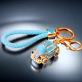 Jeweled Beetle Car Keychains in Five Colors with Braided and Clasp Free Loops view 4