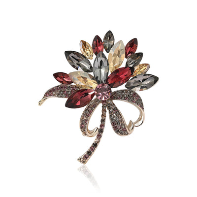 Crystal flower bouquet shown from the front