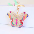 Multicolor Rhinestone Butterfly Keychain With Lobster Clasp view 2