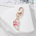 Pink Dried Flower Gold Frame Keychains 9 Shape Styles view 11