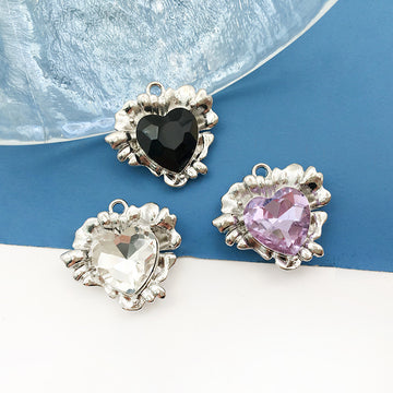 Blue Heart Metal Charms with 2 Listed Options for DIY Jewelry Making