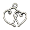 Vintage Zinc Alloy Angel Cupid Hollow Heart Charm Pendant for Necklace Bracelet DIY