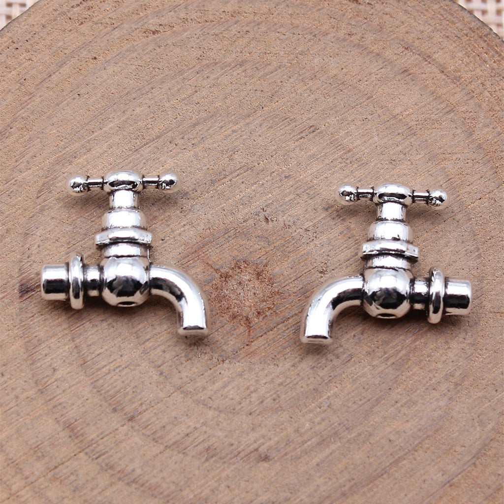14x15x5mm 1.5g Antique Silver Zinc Alloy Faucet Loose Metal Beads for Bracelet Necklace DIY Jewelry