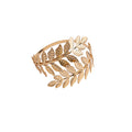 Gold and Silver Overlapping Leaf Branch Upper Arm Cuffs view 5
