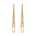 Layered Chain Drop Stud Earrings In Gold And Silver Tones view 5
