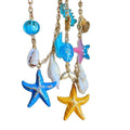 Colorful Starfish and Seashell Charm Chain Necklace view 5