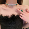 Green Teardrop Set