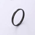 Thin Smooth Band Ring Gold Rose Silver Black Tones Sizes 6-10 view 3
