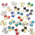 Crystal Bow Charms in Gold and Silver Tones, 12 Color Designs view 5